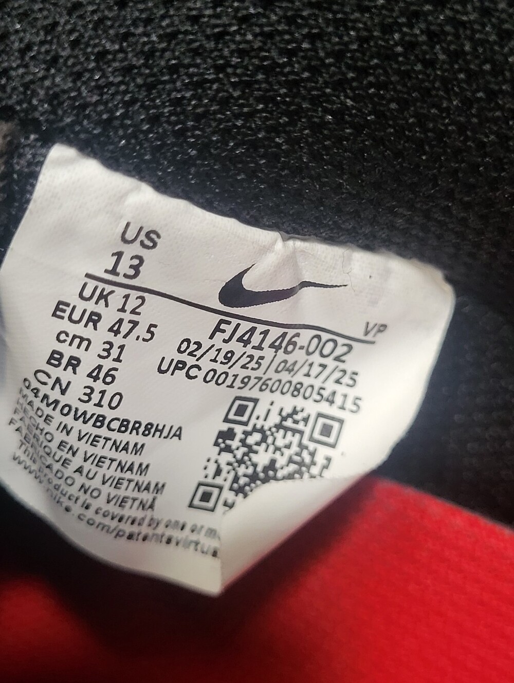 Nike Air Force 1 '07 Black/Red/Bred Men Size 13 - Picture 13 of 15
